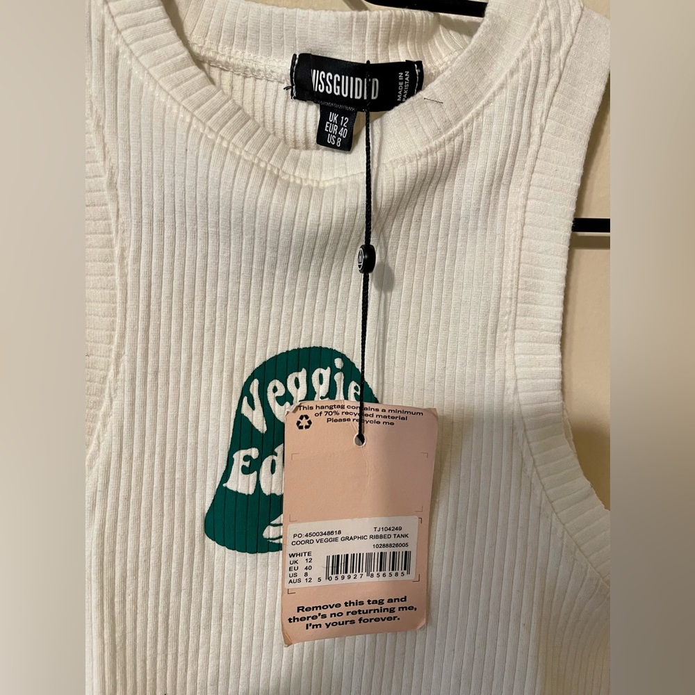 NWT Missguided Ribbed Crop Top - Picture 2 of 3